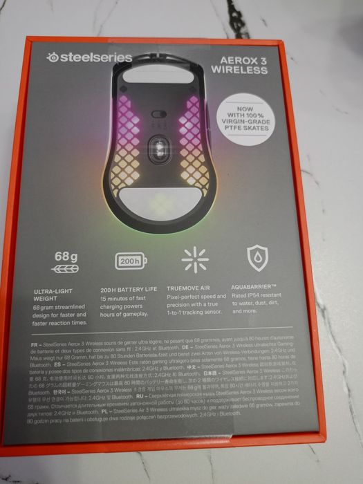 Vând Mouse Gaming Steelseries Wireless Aerox 3 Edition Onix 18000 dpi