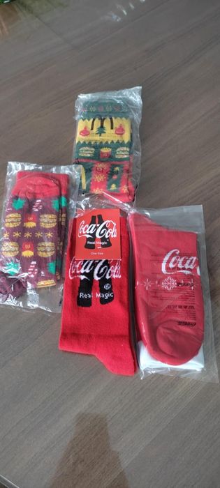 Чорапи " Кока-кола"* Чорапи " Дядо Коледа"* Нови* за Подарък за Коледа