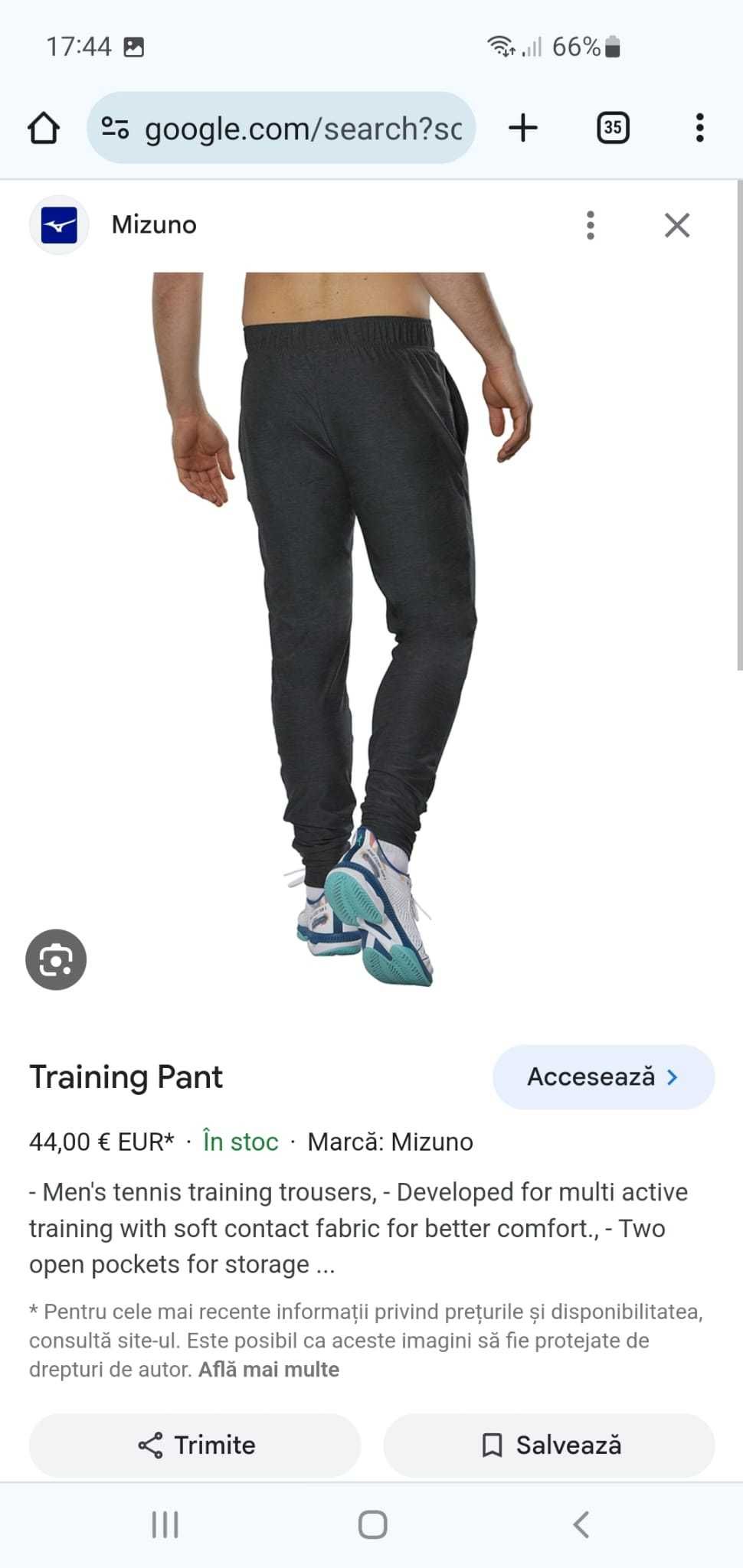 Vand pantaloni de trening mizuno masura M originali noi