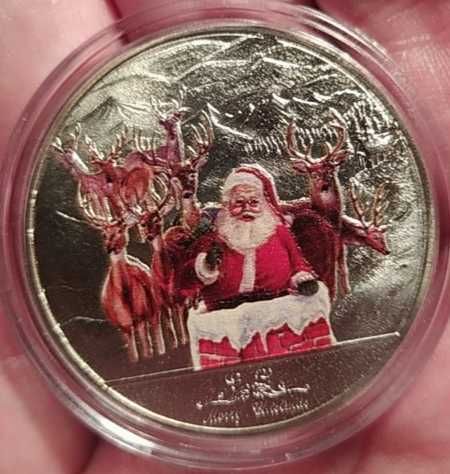 Коледно - новогодишен плакет в защитна капсула .