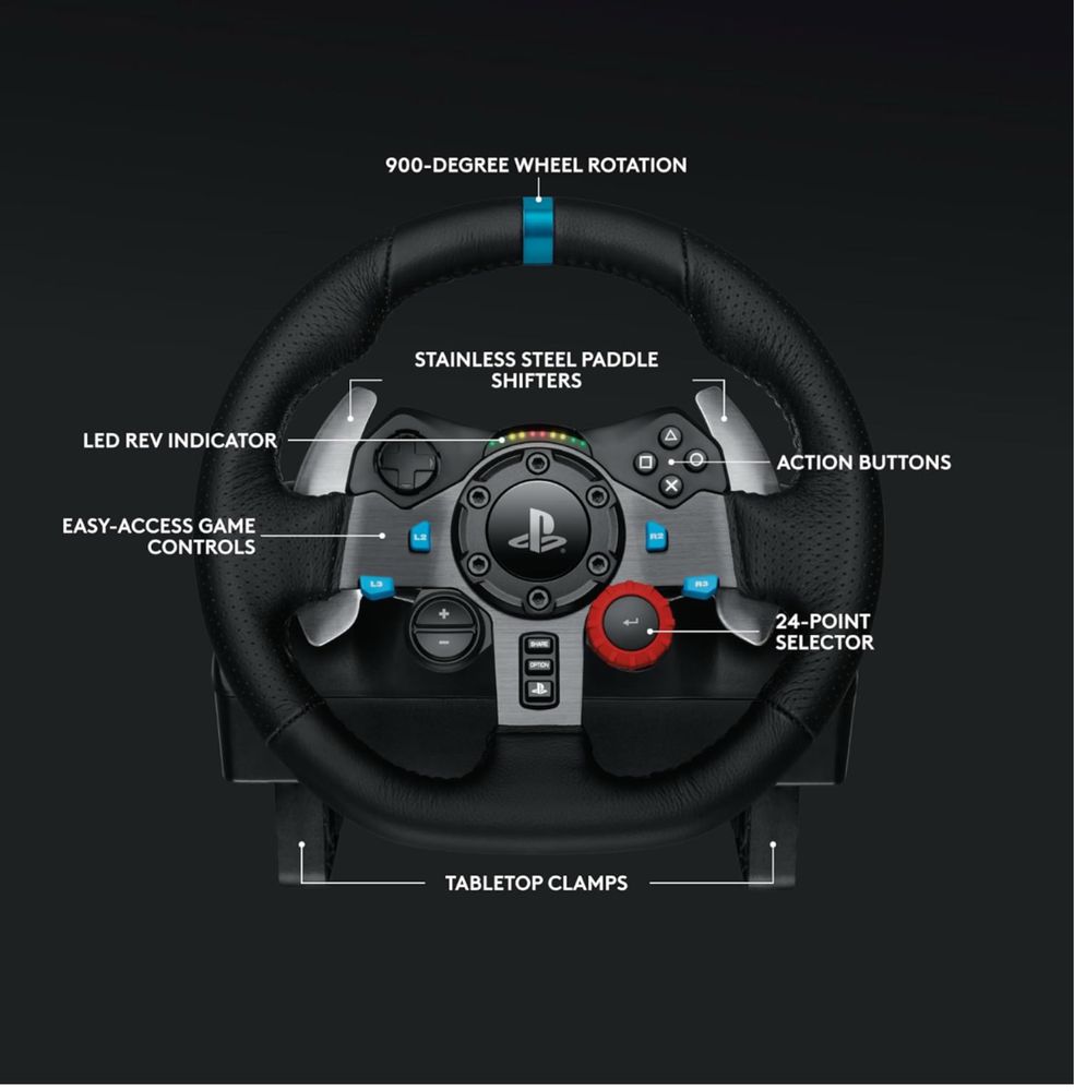 Logitech G29 + Shifter (Скоростен Лост) (900 градусов)