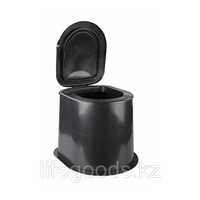 Унитаз-стульчак для дачного туалета пластиковый (черный) М6356 Алматы