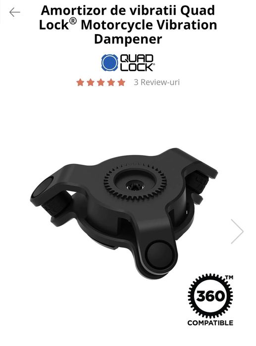 Pachet suport Quad Lock cu prindere pe ghidon