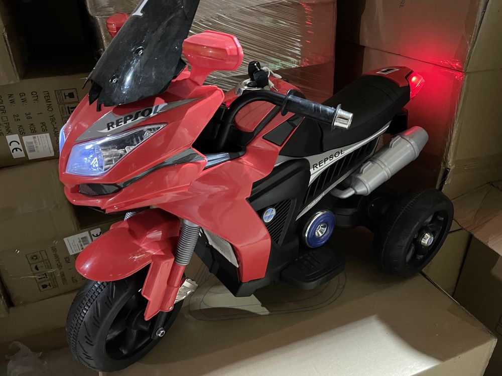 Motocicleta electrica cu lumini Flash Red