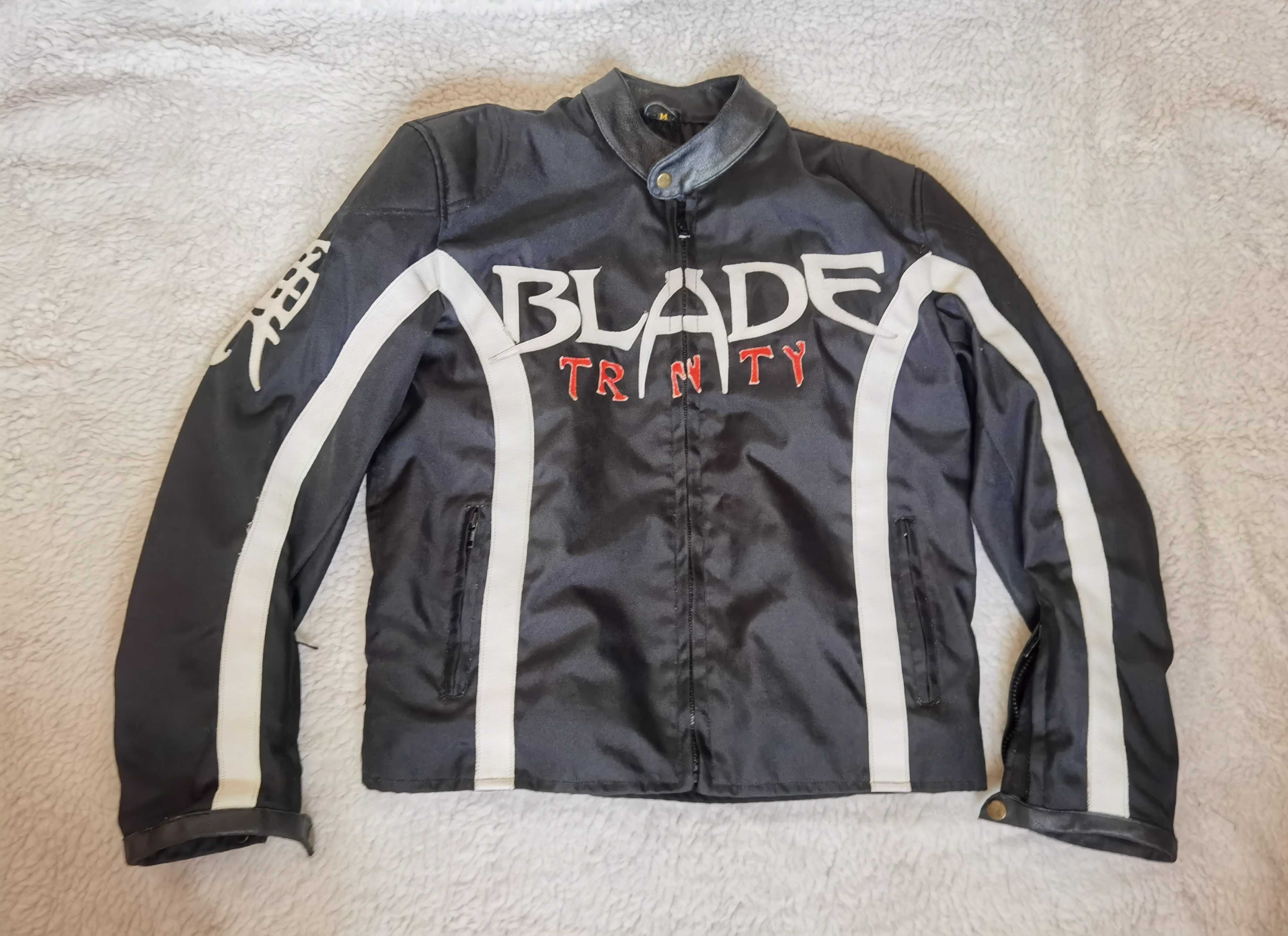 Geaca de colectie autentica neagra barbati jacheta moto BLADE TRINITY