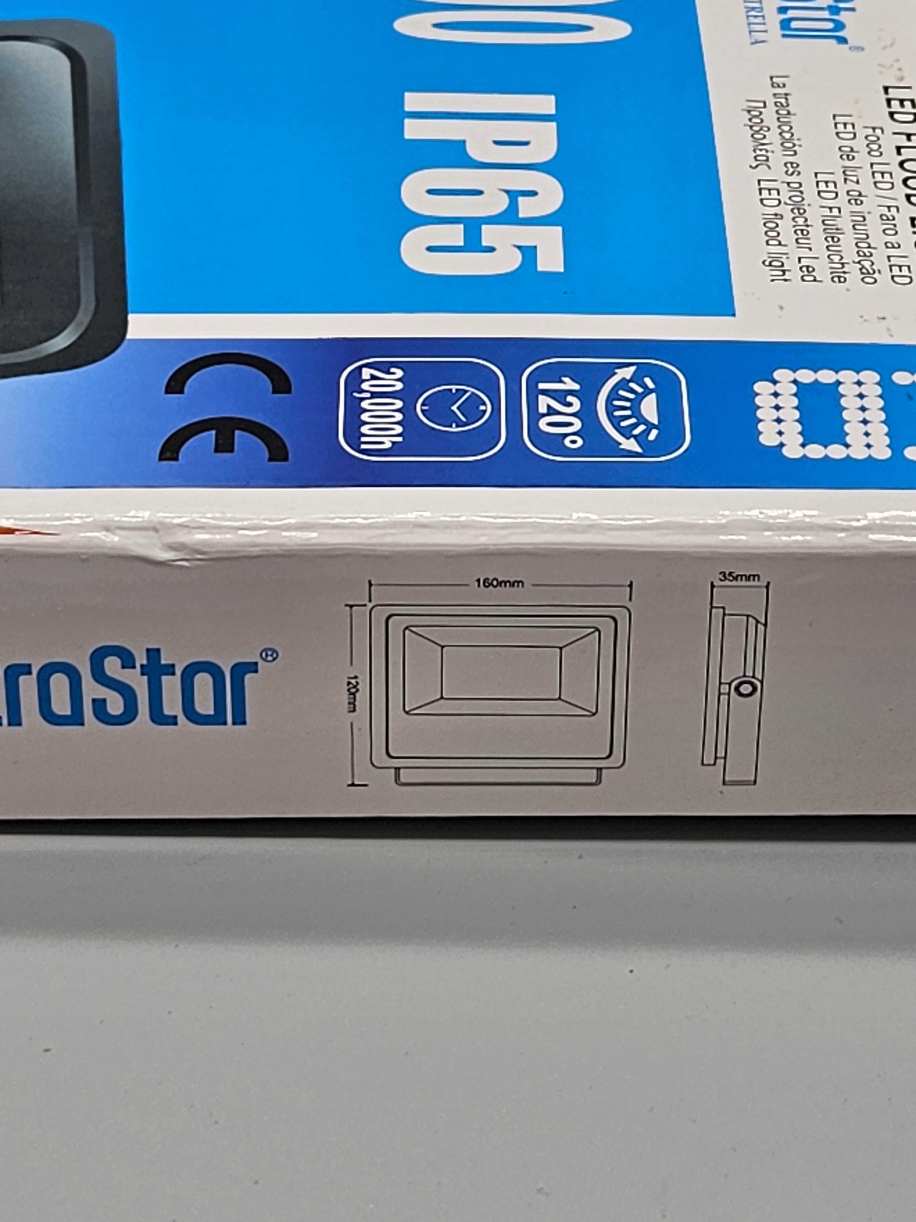 ТОП Цена! LED прожектори ExtraStar 20W IP65, 6500K, 2 броя