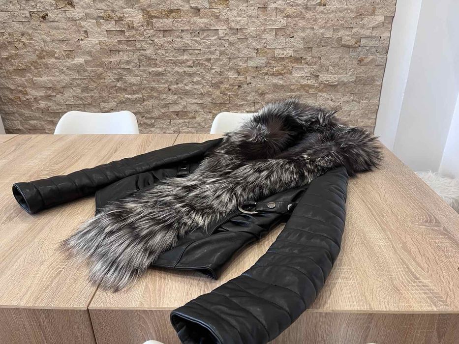 Дамско яке от телешка кожа