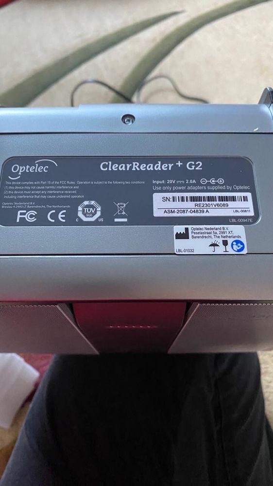 Читающая машина для не- и слабовидящих людей "Optelec ClearReader+"