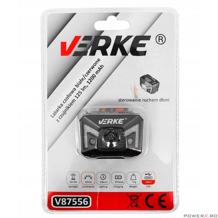 Lampa pentru atelier, prindere pe cap, cu acumulator 125 Lm 1200 Mah,