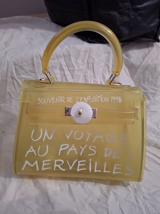 Дамски чанти цветни прозрачни