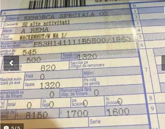 Remorca materiale lungi si prelata Iveco noua