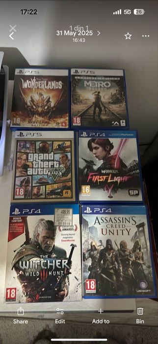 Schimb jocuri ps5 ps4