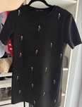 Rochie Zara neagra cu cristale marime XS + cadou pantaloni scurti
