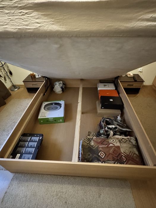 КРАЙНА ЦЕНА -Продавам спалня с матрак и механизъм за повдигане 160/200