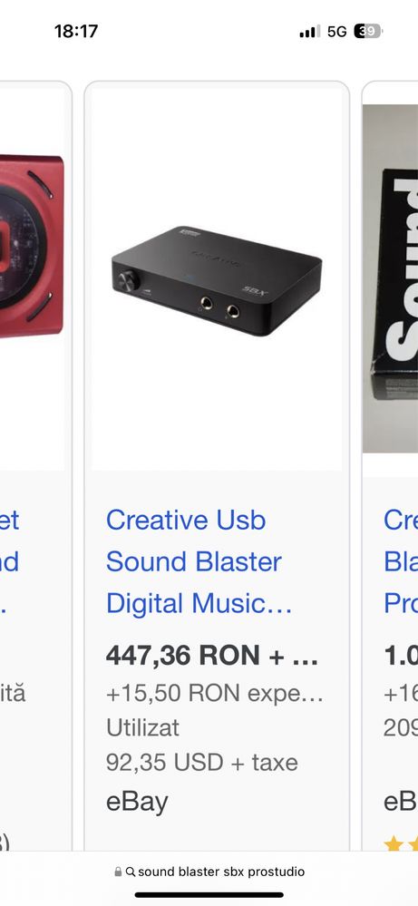 Vand sound blaster nou