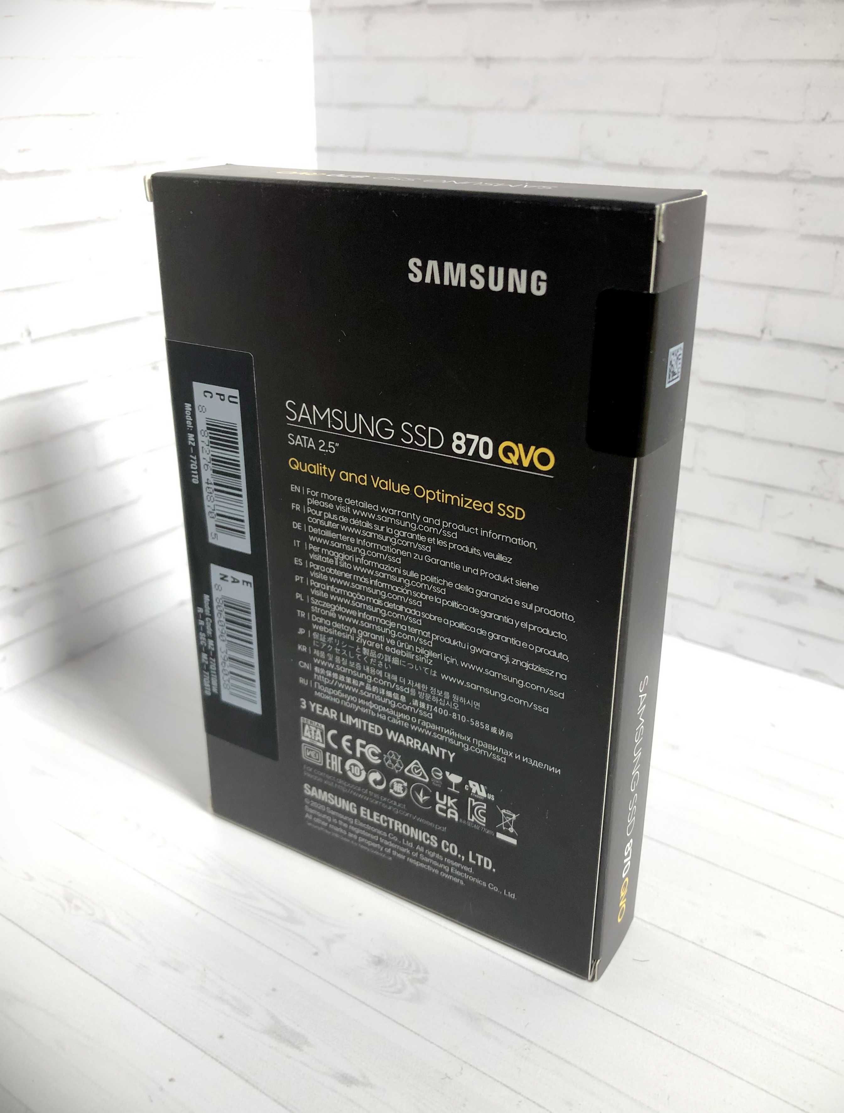 Новый SSD 1Tb | Samsung 870 QVO 2.5" | SATA III