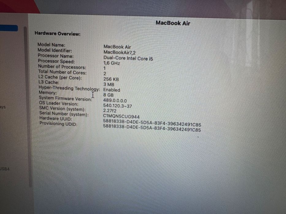 Apple MacBook Air early 2015 (Intel i5) - BATERIE SCHIMBATĂ!!