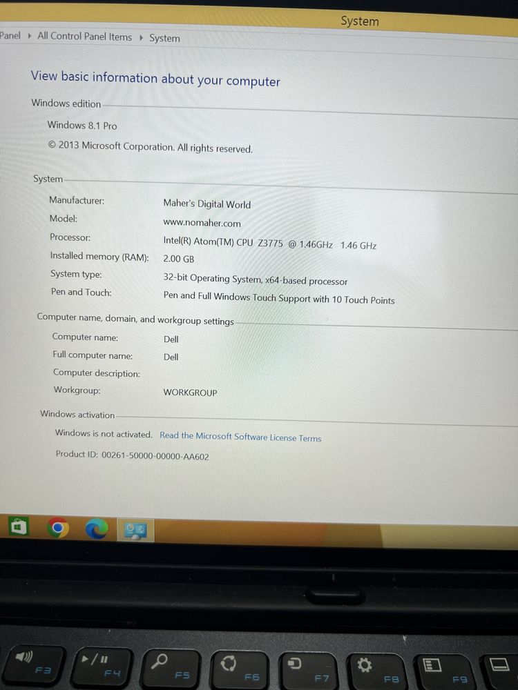 Лаптоп таблет дел Dell Venue 5130pro touch screen