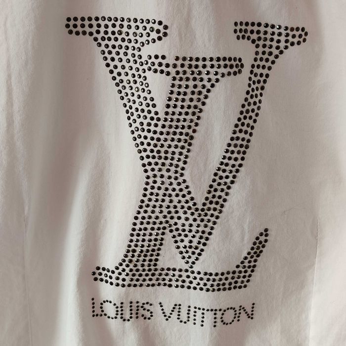 Дамска риза Louis Vuitton бяла риза с камъни
