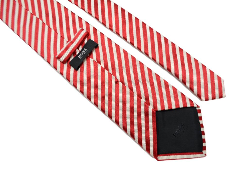 Cravata Barbati Hugo Boss 145.5 x 9 cm Rosu Alb Matase CR108