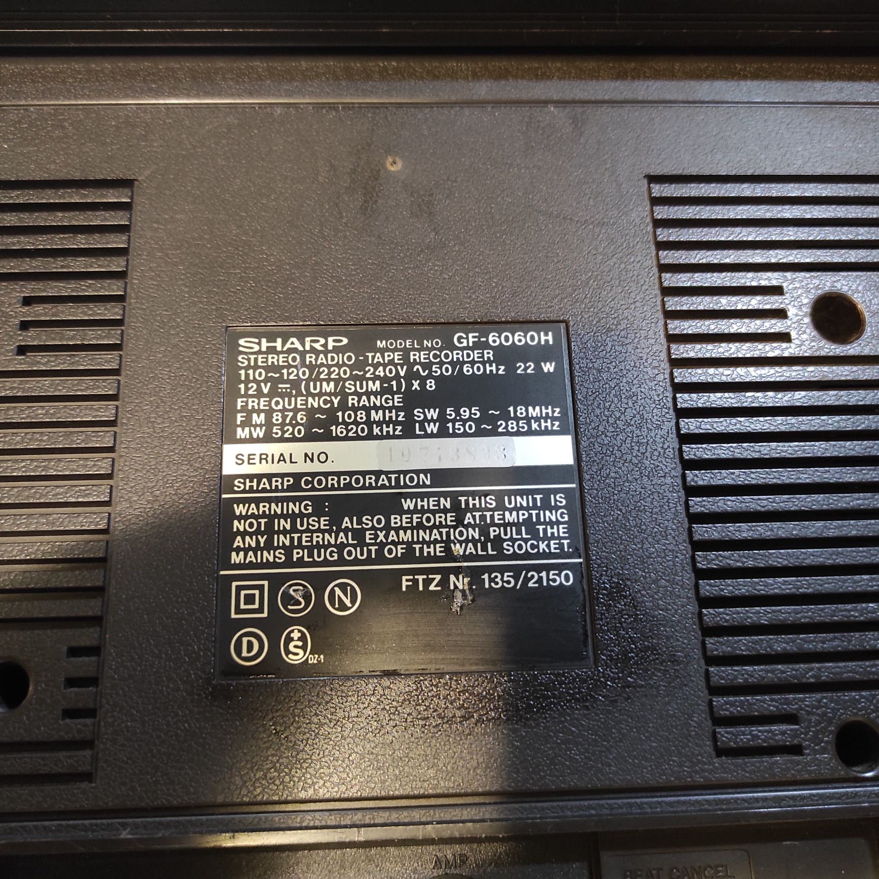 Radiocasetofon Sound 4010(MacDonald Instruments)/Sharp GF-6060