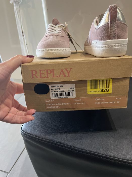 Детски кожени кецове Replay номер 32