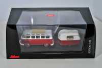 1/43 macheta Volkswagen T1 Samba Bus mit Eriba puk - Schuco metal