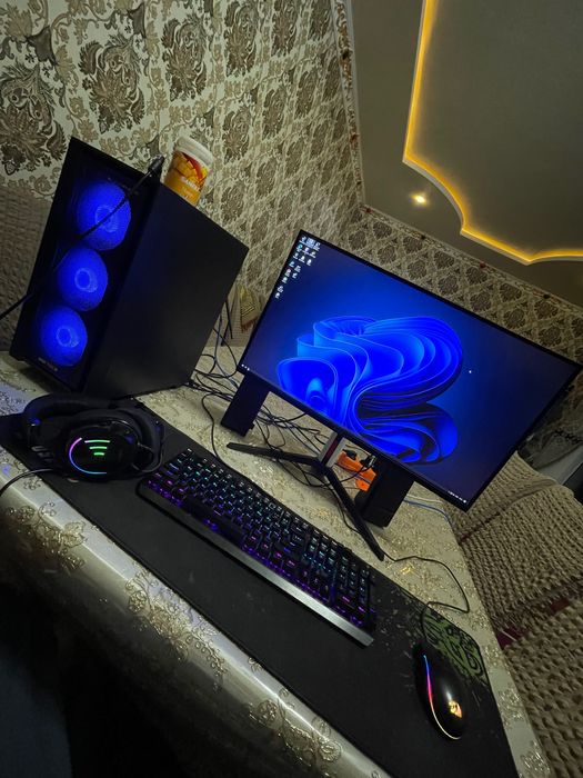 Игровой компьютер i3 13100f gtx 1660ti 6gb monitor 2k hdr 180GHZ