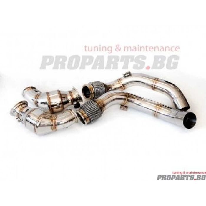 Downpipe с midpipe за BMW F90 M5 18-21 даупайп с мидпайп