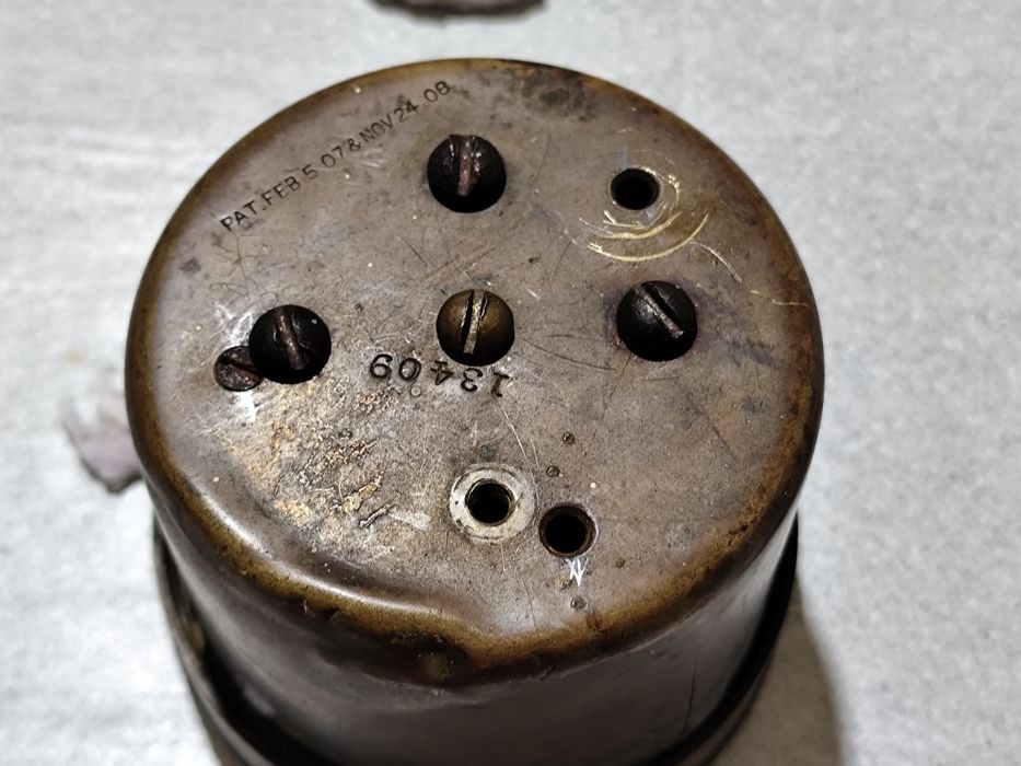 Антикварен  Месингов Автомобилен Часовник за Табло.