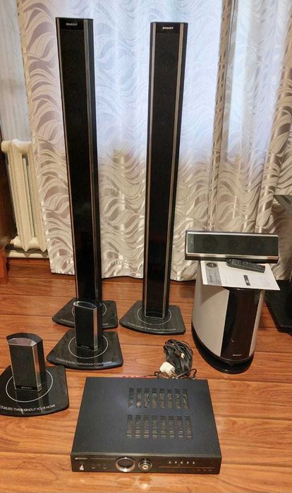 Усилитель звука, колонки SHARP (для домашнего кинотеатра)