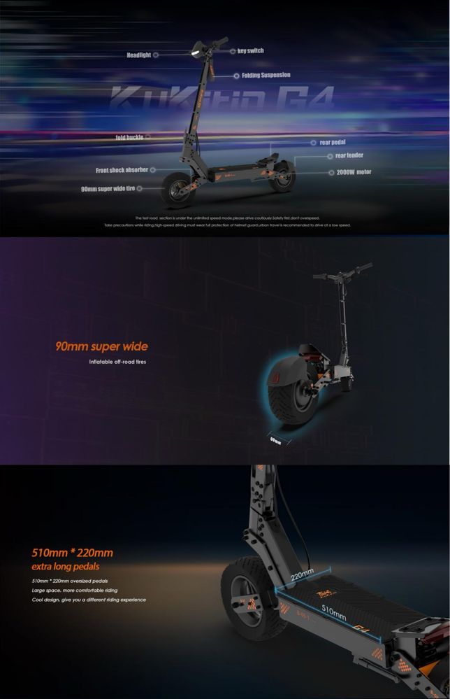 Электросамокат Kugoo kirin G4 (2000Вт; 20Ач; 60В) / Новое в упаковке!