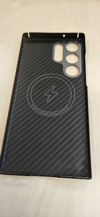 Husa telefon S23 ULTRA Vetter Aramid Fiber Kevlar, Compatibila MagSafe