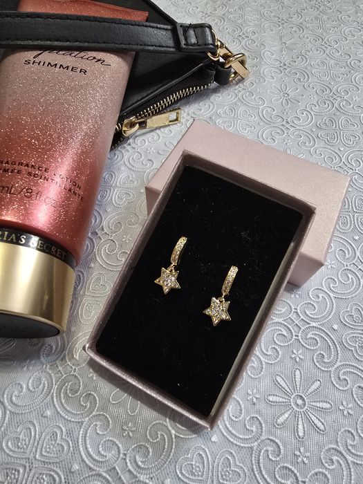 Cercei placati cu aur 14 karate