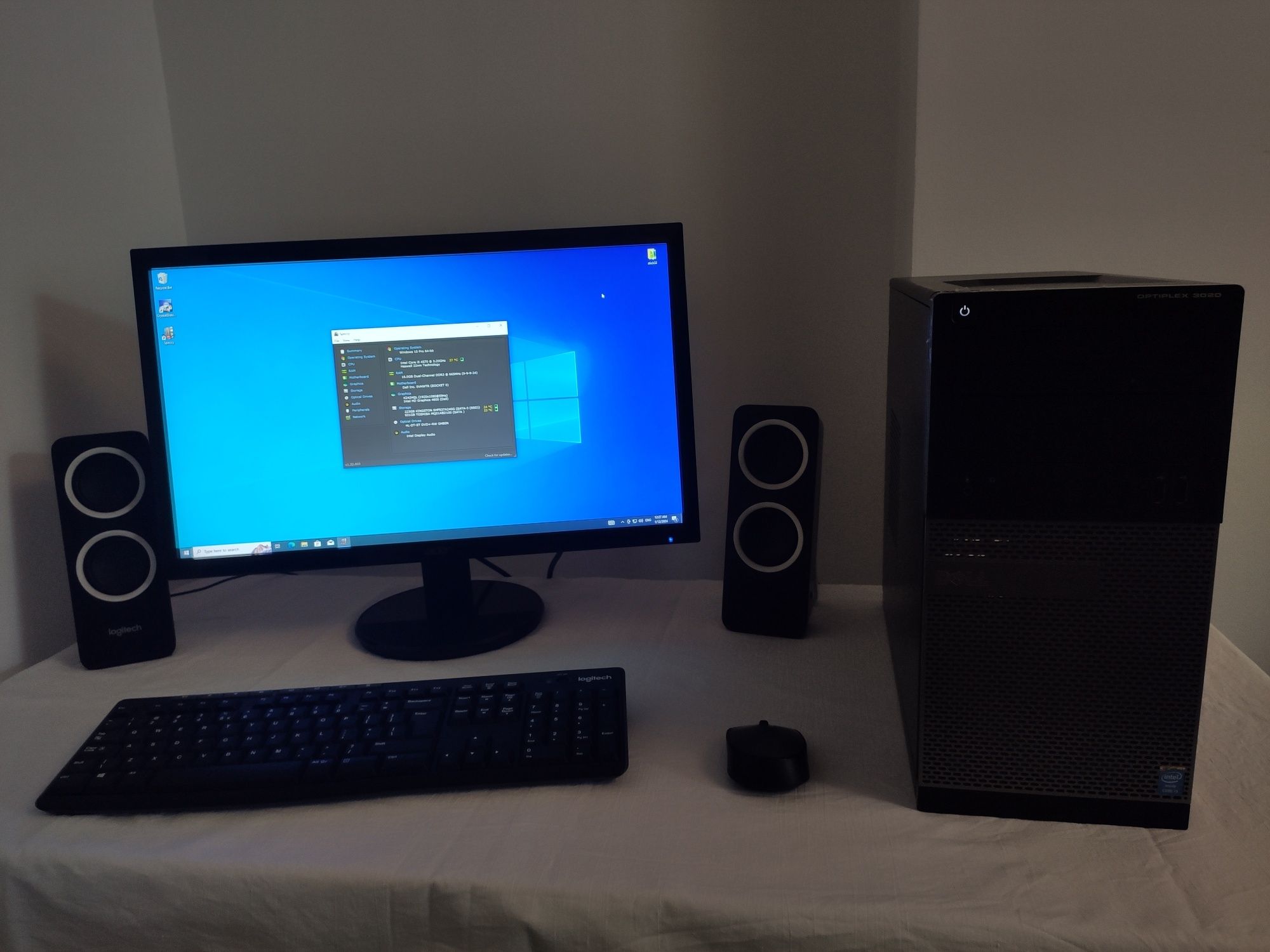 Dell i5 gen4, 16GB RAM, SSD240+HDD1TB +Windows +kit Logitech