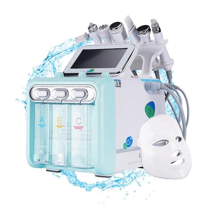 Combina Cosmetica faciala 7 in 1 hydrafacial,ultrasunete,RF,masca led