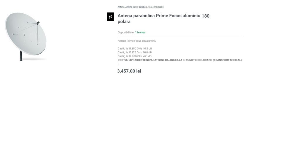 Vand Antena Satelit Parabolica mare 180 cm diametru