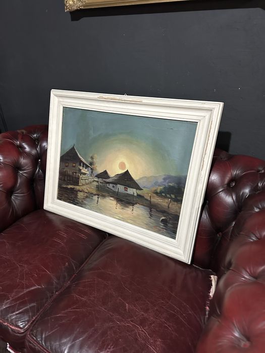 Tablou mare ulei pe panza - Peisaj nocturn -