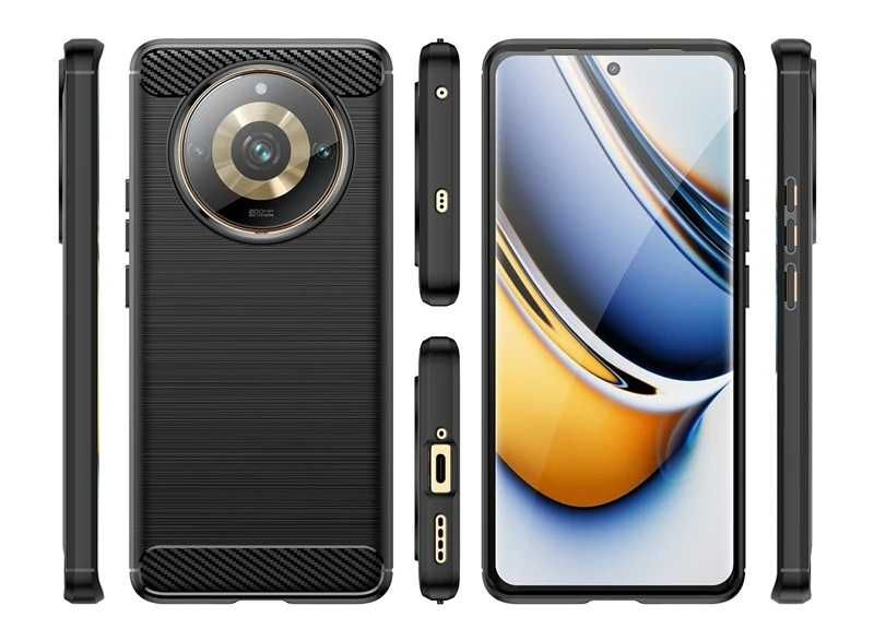 Realme 11 Pro Plus - Удароустойчив Кейс Гръб CARBON