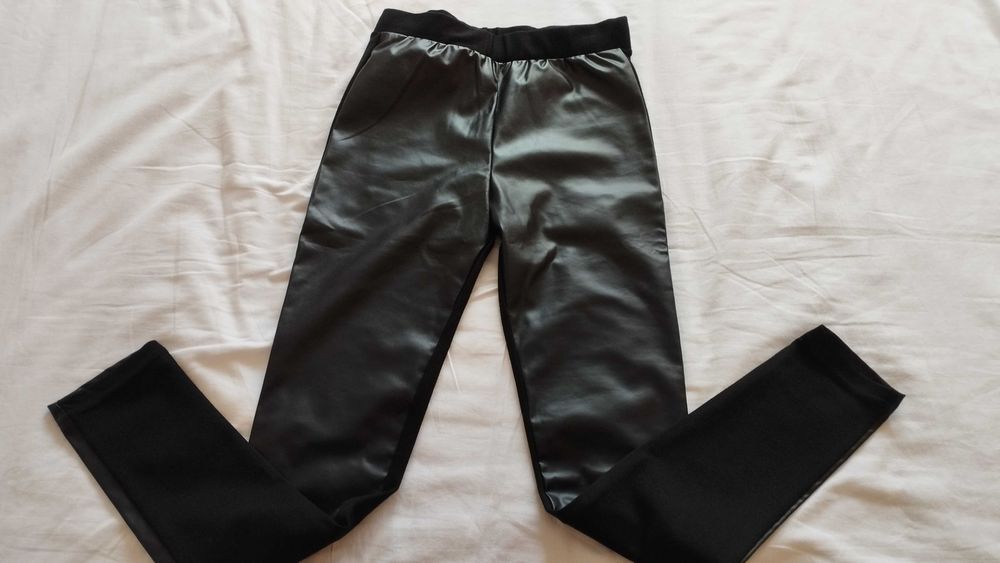 Нов дамски кожено-текстилен клин