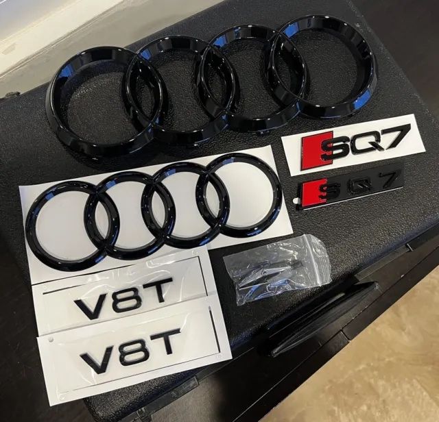 Черни емблеми за Audi SQ7 Q7 Q5 A6 A7 A8 S8