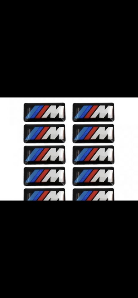 Set embleme Bmw, M pentru Jante, Volan, Ceas bord, 4 bucati/set