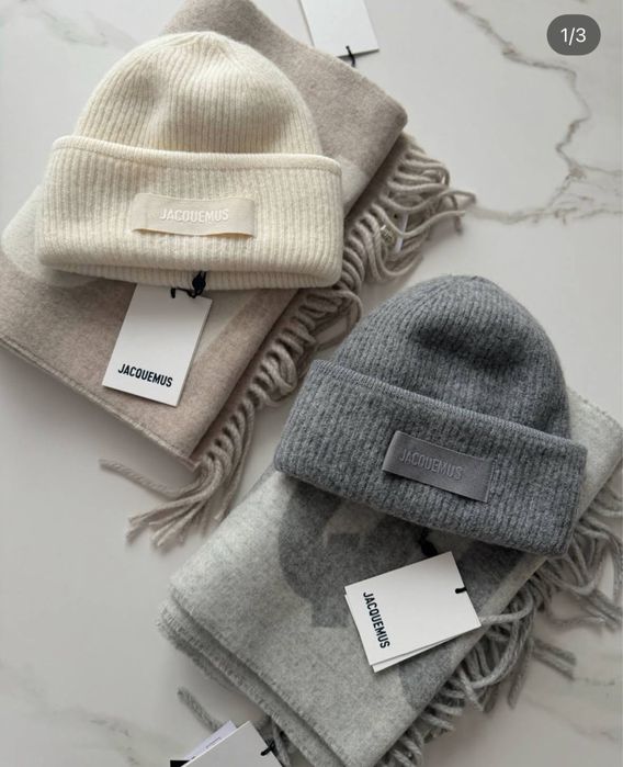 Комплект Jacquemus шарф,шапка