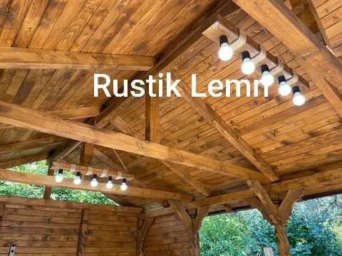 Lustre rustice din lemn