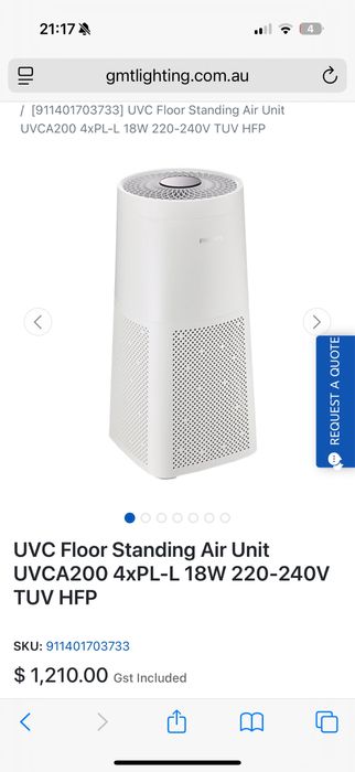 Unitate Philips UV-C pentru dezinfectarea aerului