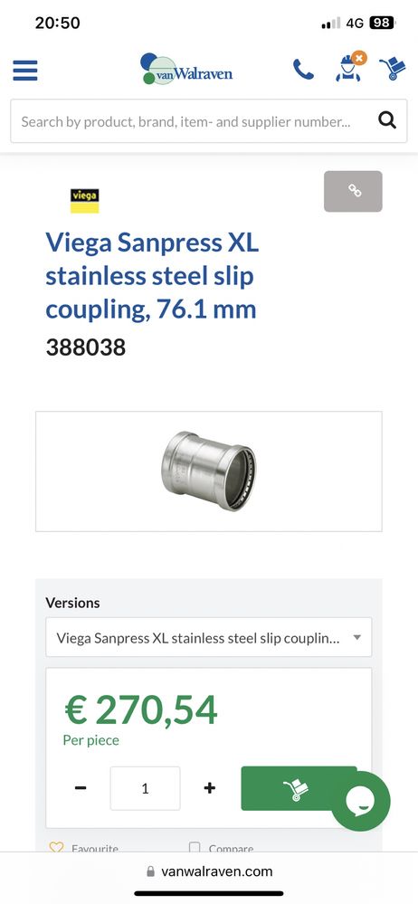 Mufa inox Viega RN 76.1