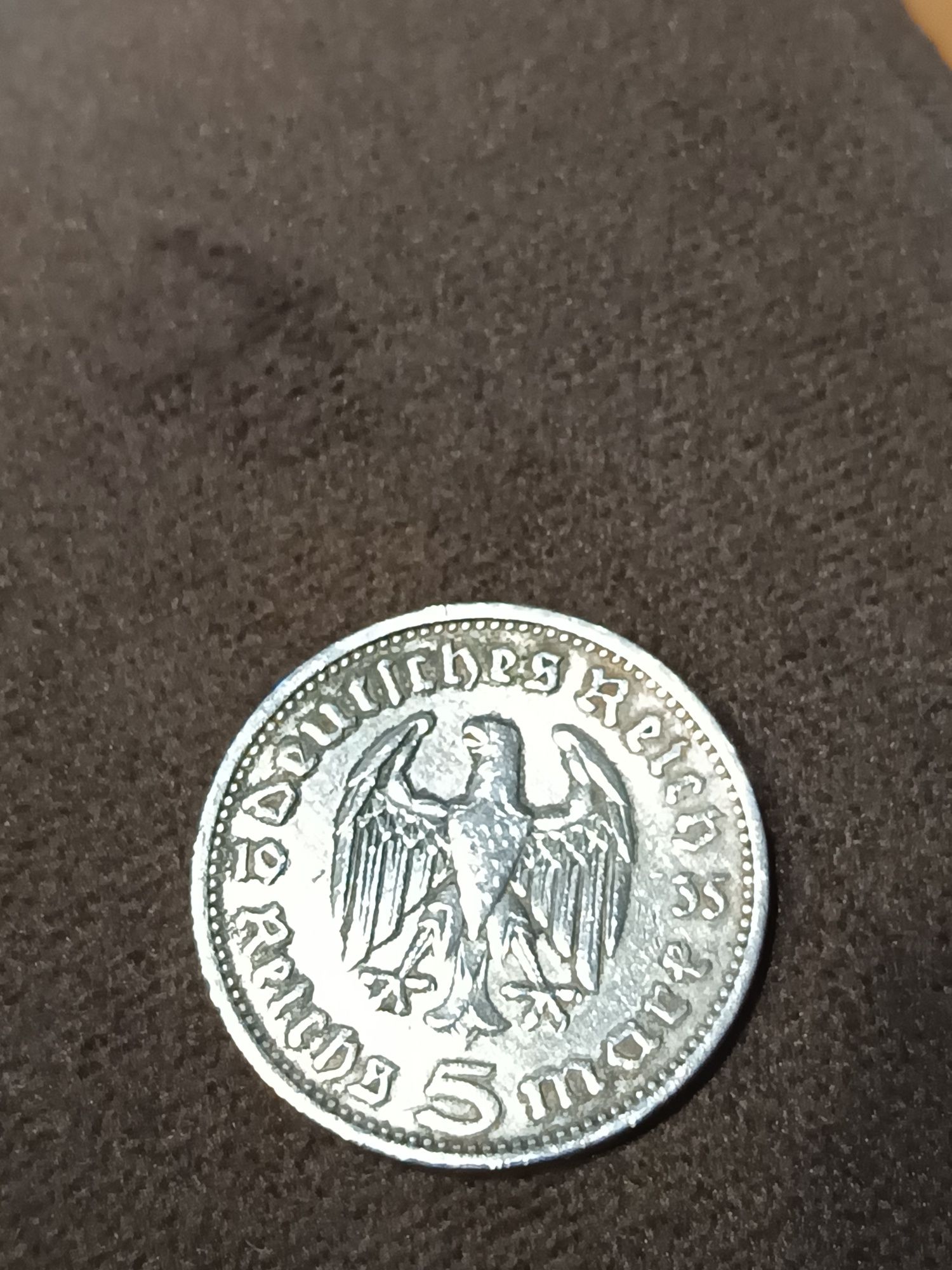 5 раихмарки 1935 сребърна монета
