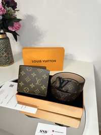Set Curea portofel Louis Vuitton piele canvas 100% cutie cadou