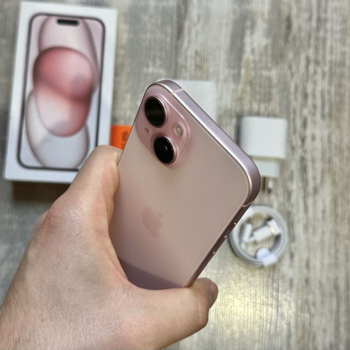 Iphone 15 128 GB Pink 100 % Battery Health Като Нов