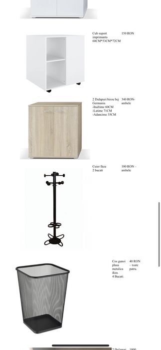 Mobilier pentru spațiu de birouri